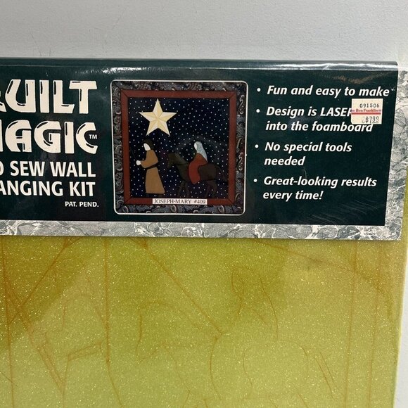 Quilt Magic No Sew Wall Hanging Kit #409 Mary Joseph With Fabric Sealed Holiday - Picture 2 of 4